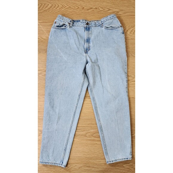 Levis 522 Jeans Womens 20 S Light Wash Tapered Fit Made In USA 36x29 Vintage - Picture 3 of 14